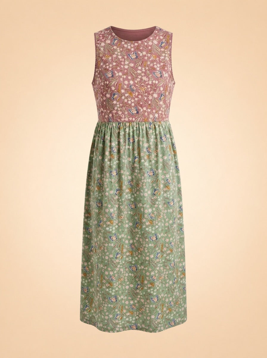 Maroon & green dress ghost_back