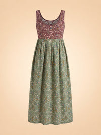 Maroon & green dress ghost_front