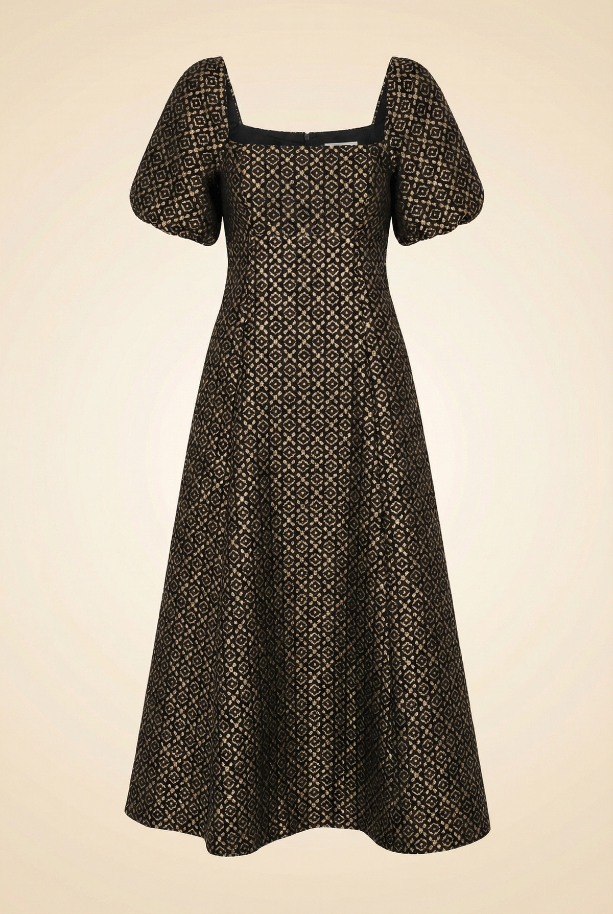 The Matilda Dress in Metallic Brocade