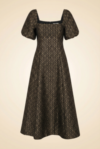 The Matilda Dress in Metallic Brocade