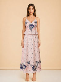 MENA ANKLE DRESS | LIORA PRINT by Cleo Bella — front