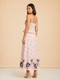 MENA ANKLE DRESS | LIORA PRINT by Cleo Bella — over the shoulder