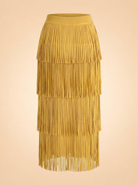 Za Za Knit Fringe Skirt