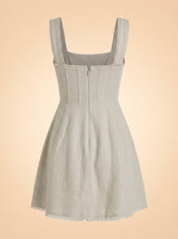 STAUD Mini Sutton Dress — Natural — back