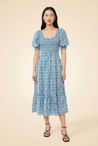 Floral Print Midi Length Dress