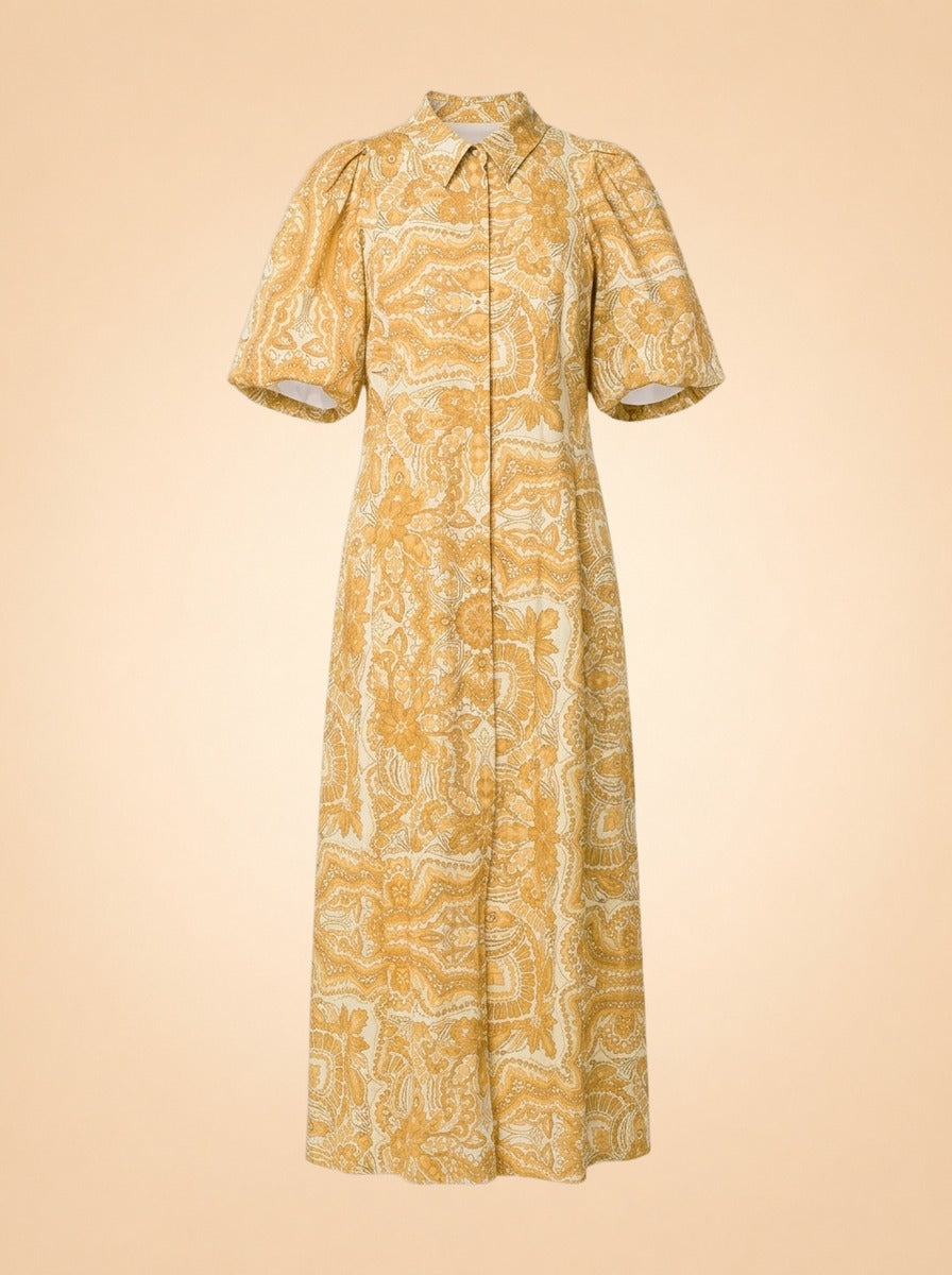 Paisley Print Long Dress