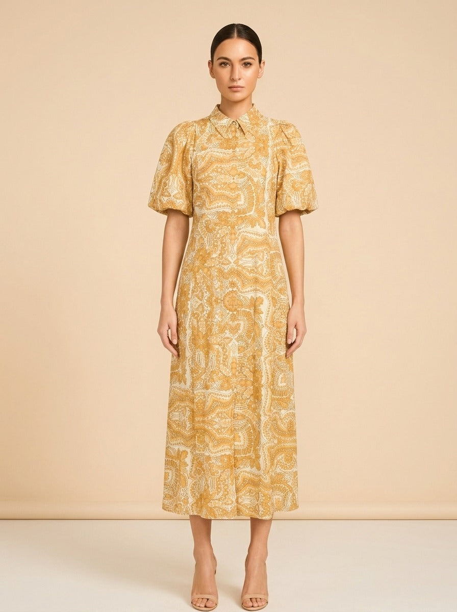 Paisley Print Long Dress