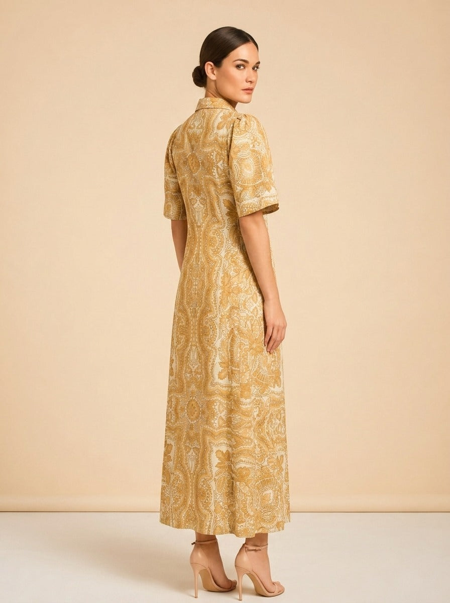 Paisley Print Long Dress