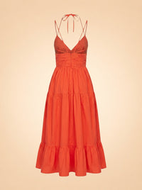 Phoebe Cotton Poplin Midi ghost_back