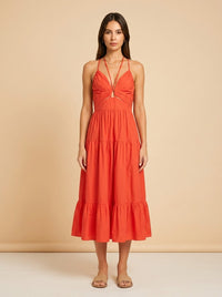 Phoebe Cotton Poplin Midi model_front