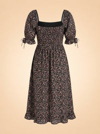 Pink & black floral dress ghost_back