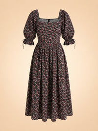Pink & black floral dress ghost_front