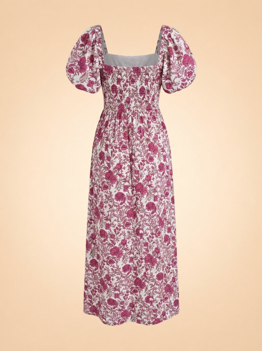 Pink floral dress ghost_back