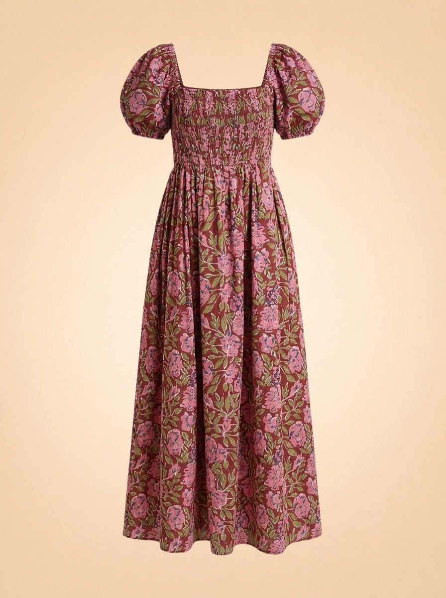 Pink & green dress ghost_front