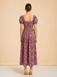 Pink & green dress model_back