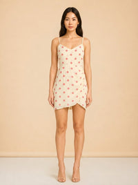 Pink Polka Dot Dress - front