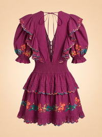 Pink Embroidered Dress