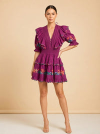 Pink Embroidered Dress