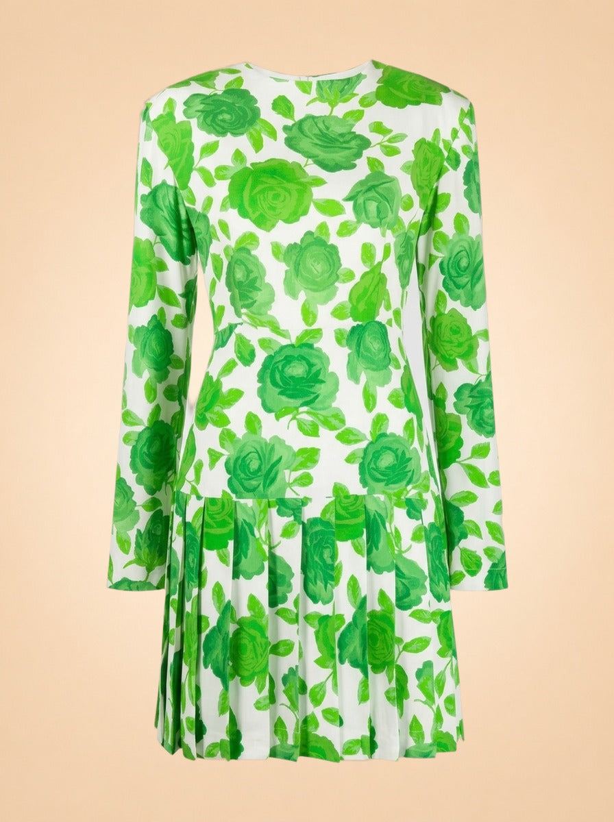 Pleated Floral Print ghost_front