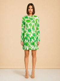 Pleated Floral Print model_front