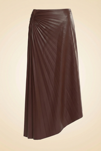 Pleated Accents Midi Length Skirt