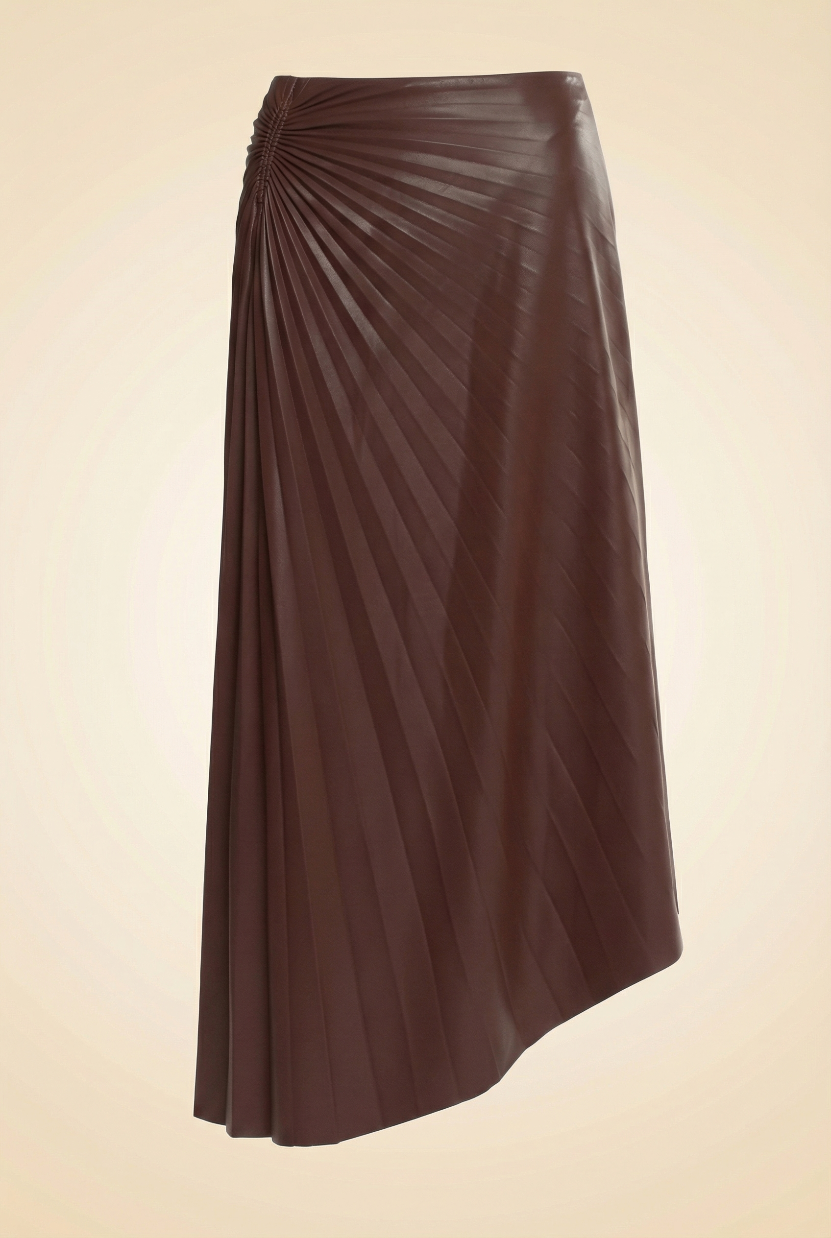 Pleated Accents Midi Length Skirt