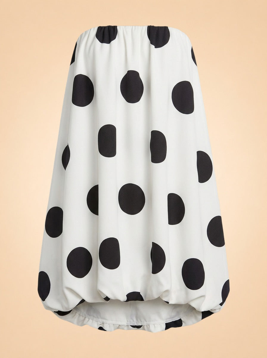 Polka Dot Bubble Mini Dress — endless rose
