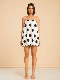 Polka Dot Bubble Mini Dress — endless rose