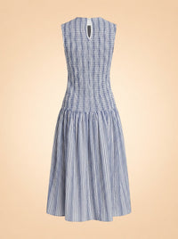 Porter Smocked Drop Waist Midi-Dress by Marie Oliver — back detail