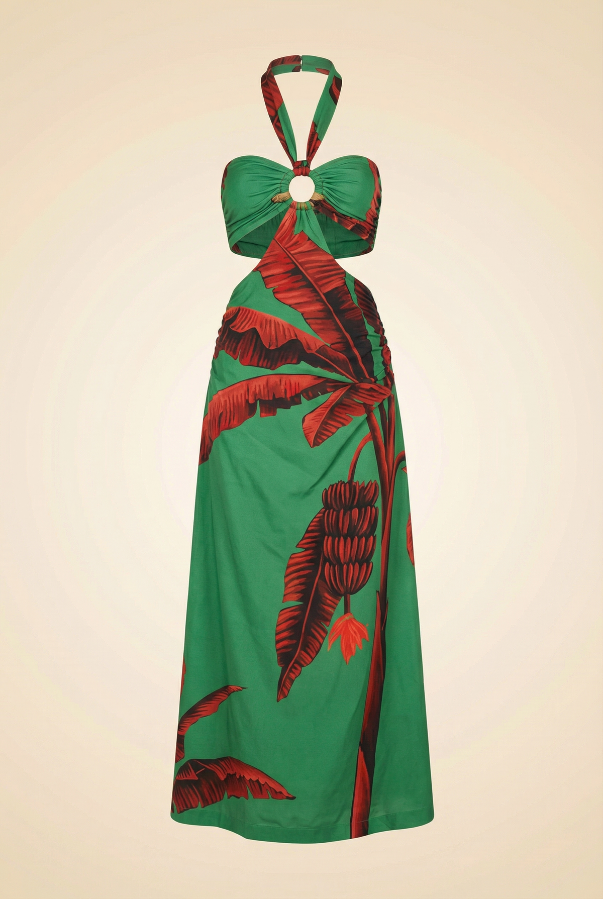 Johanna Ortiz Printed Halterneck Midi Dress