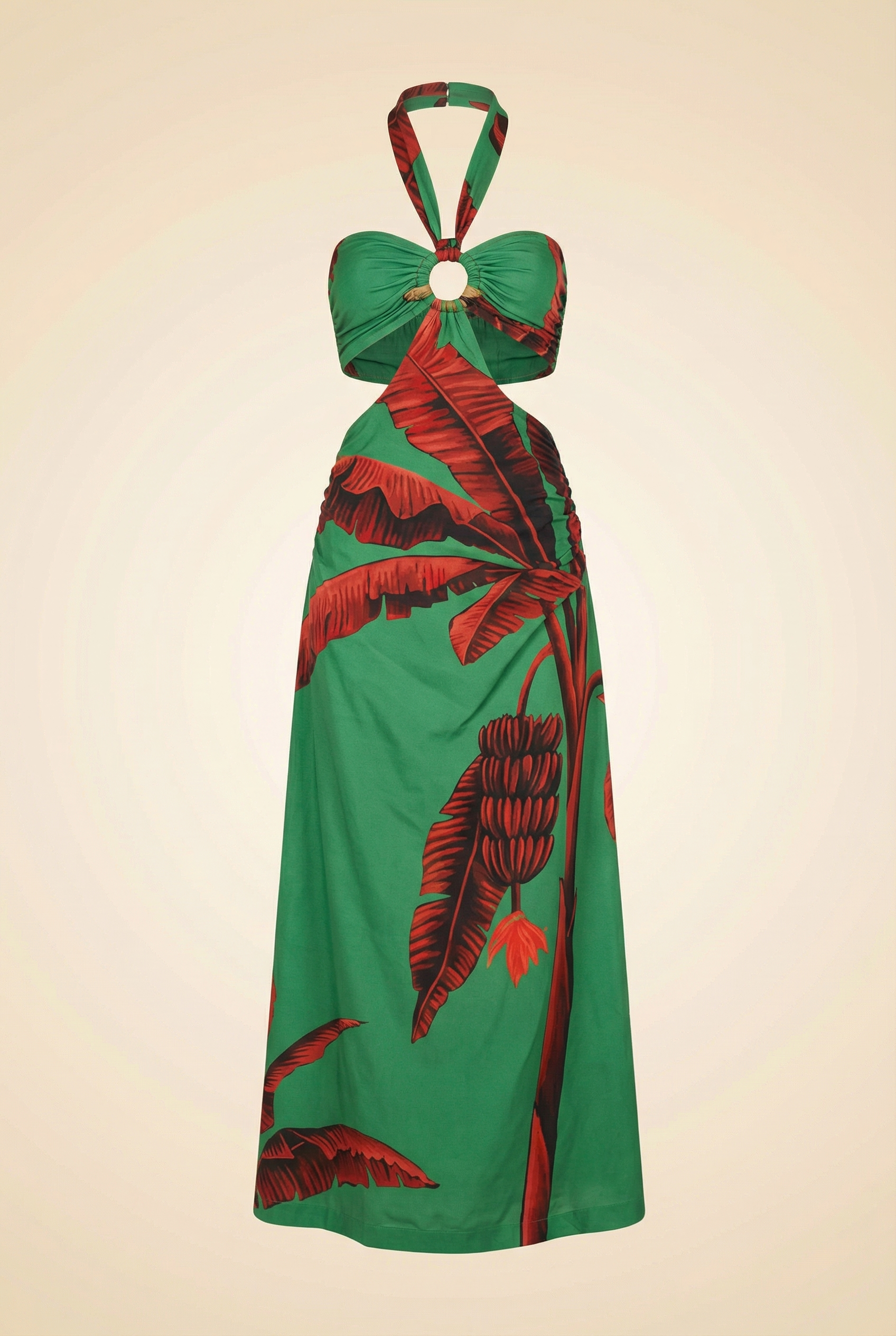 Johanna Ortiz Printed Halterneck Midi Dress