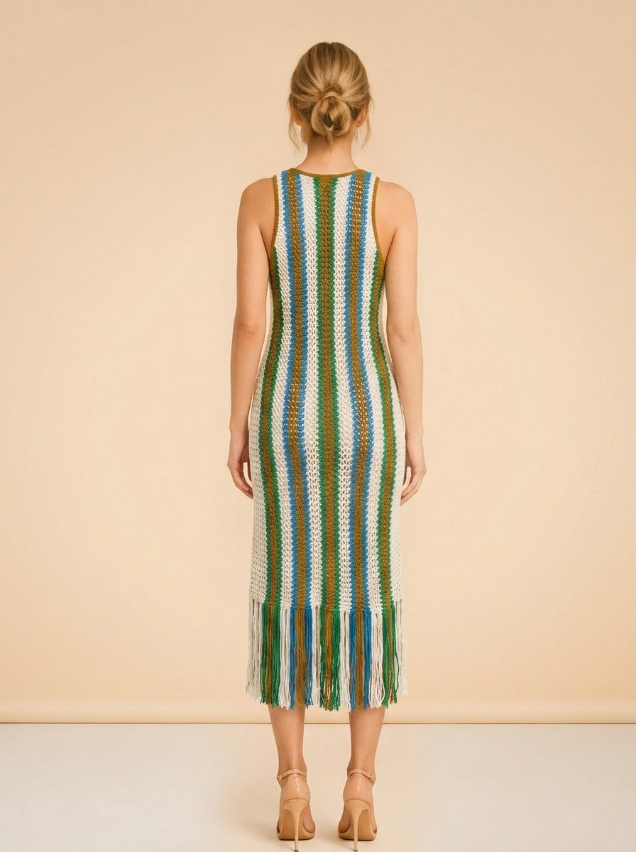 Printed Midi Length Dress