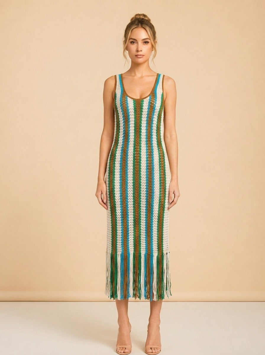 Printed Midi Length Dress