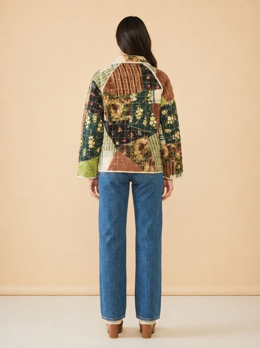 Quilted Jacket model_back