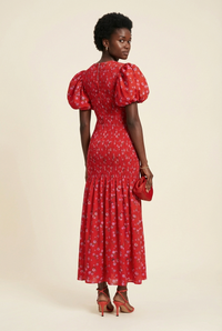 Printed Puff Sleeve Dress