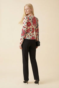 Floral Top in White