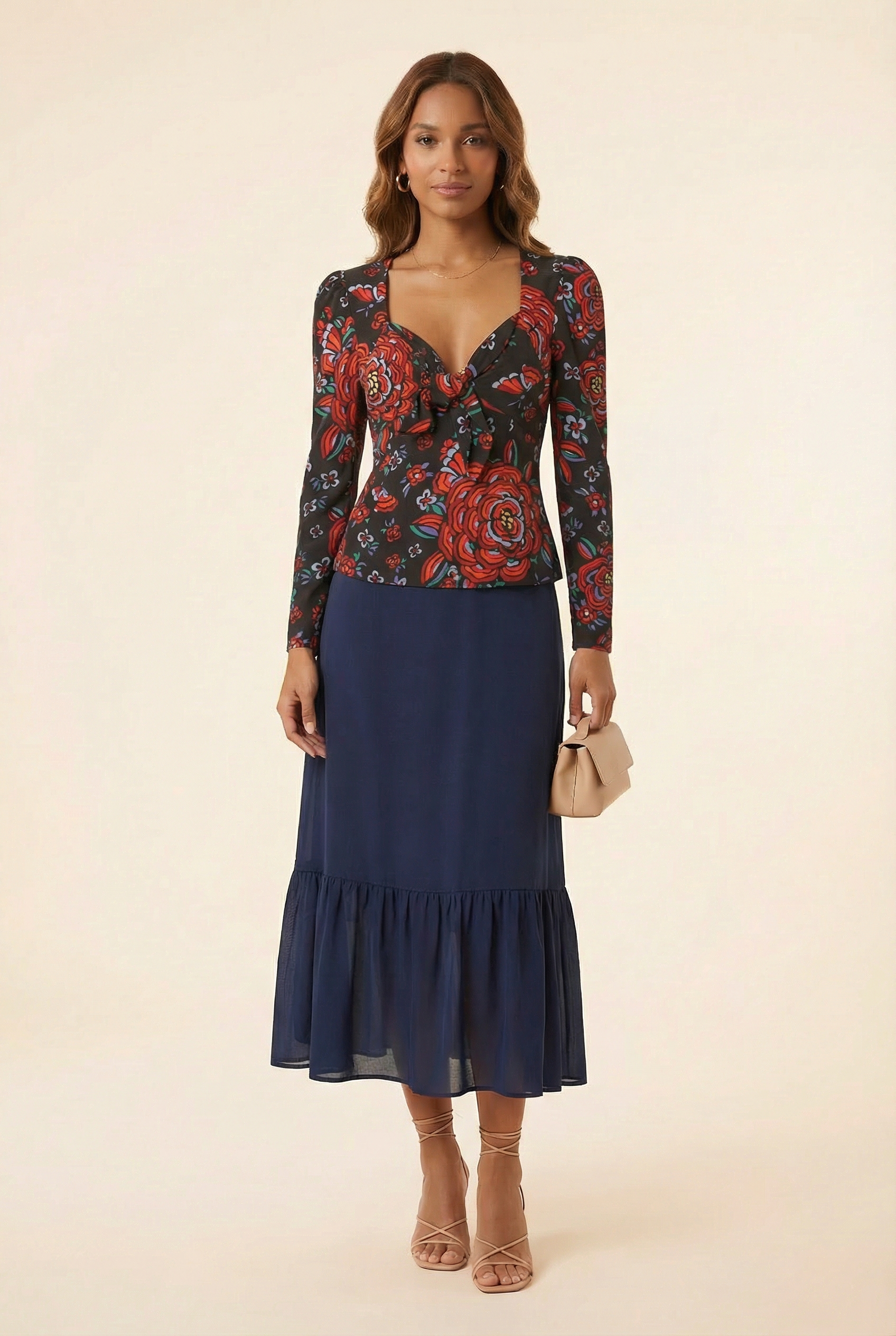 Floral Top in Red