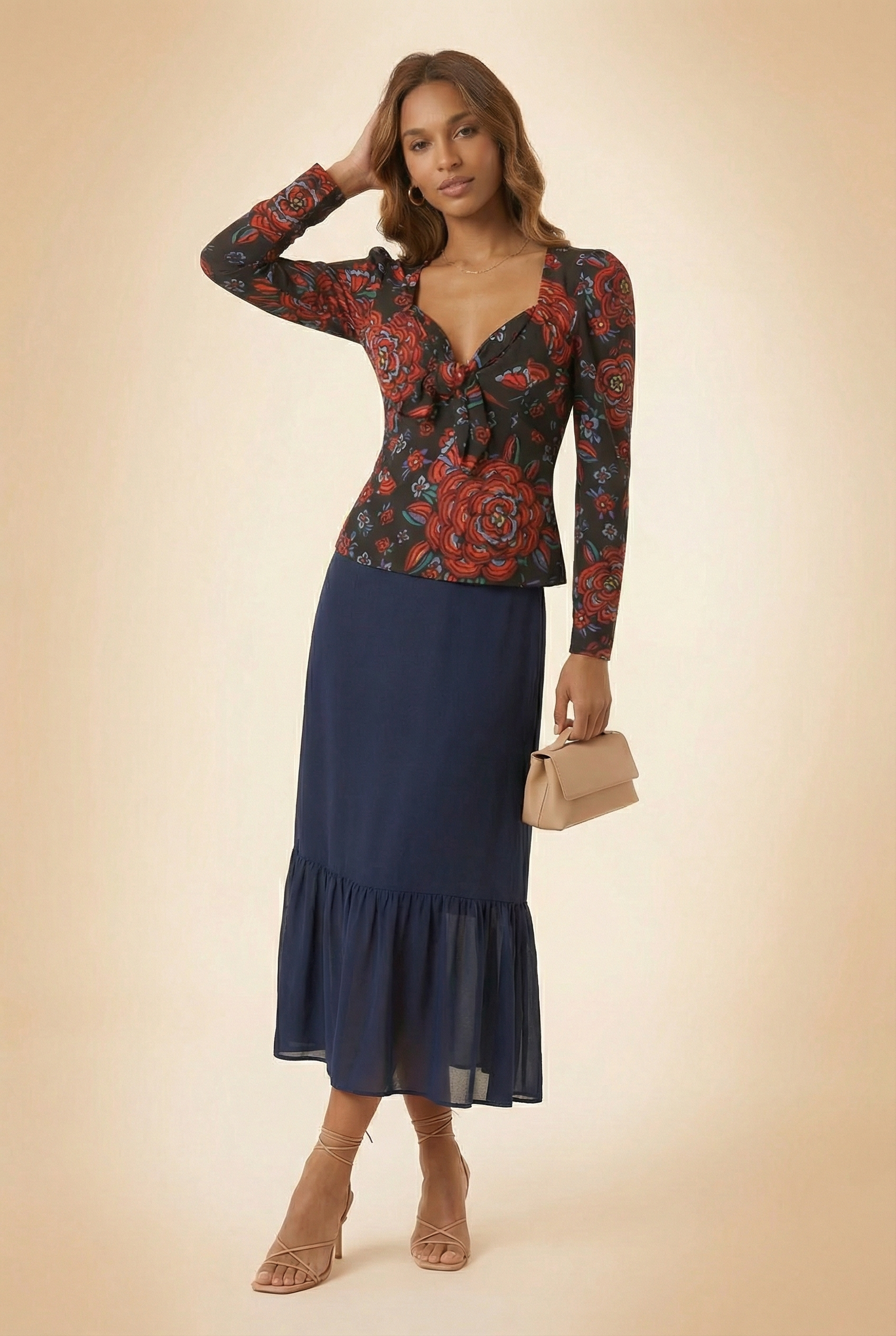 Floral Top in Red