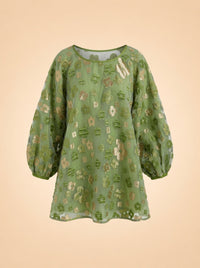 Retro Green Organza Good Luck Dress