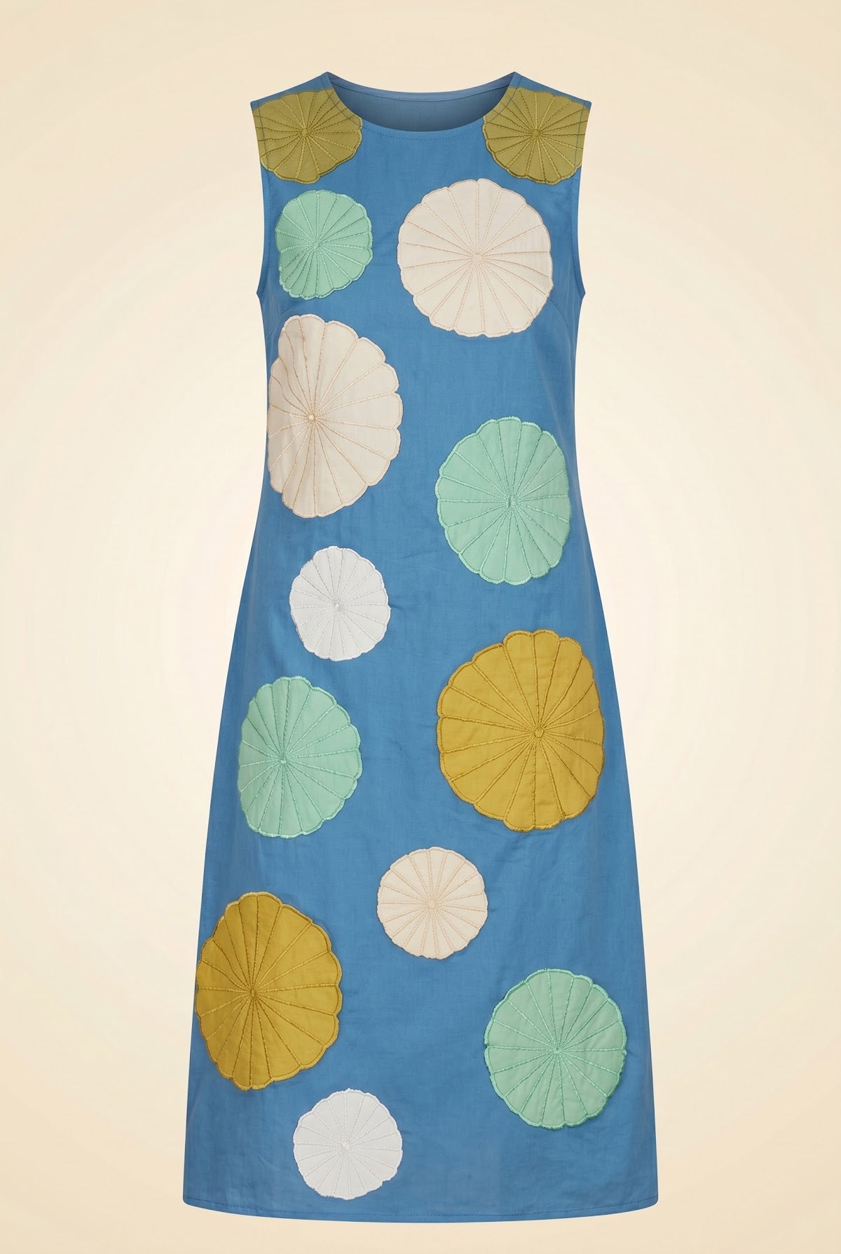 Mosaic Embroidery Waller Dress