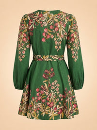ROWENA DRESS UNICORN TAPESTRY FOREST by Banjanan — back detail