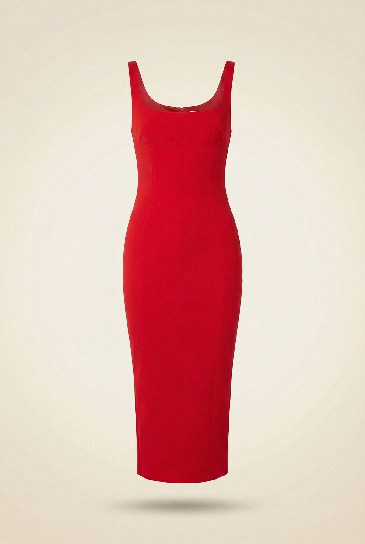 Anthia Seamed Body-Con Midi-Dress