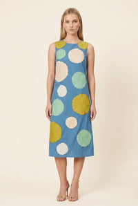 Mosaic Embroidery Waller Dress