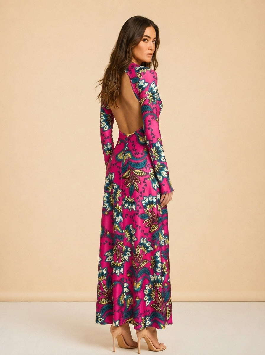 Eywasouls Malibu Sammy Dress in Orchid Botanica — detail