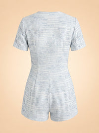 Danes Romper in Waldorf Tweed Blue