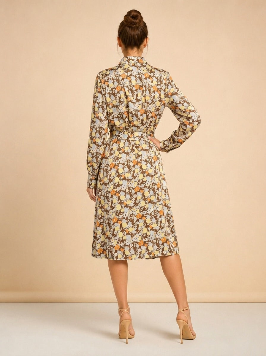 Silk Midi Length Dress