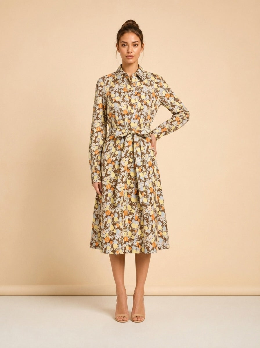 Silk Midi Length Dress