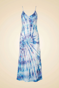 Silk Tie Dye Slip Dress