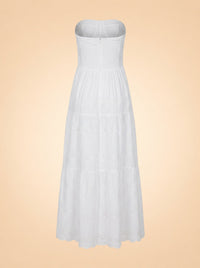 Sophie Broderie Anglaise Cotton Maxi Dress - back (flat)