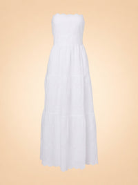 Sophie Broderie Anglaise Cotton Maxi Dress - front (flat)